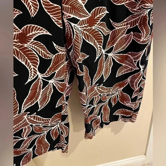 Apt 9 Size Large Wide Leg Light Weight Cropped Lounging 100% Rayon Pants - Picture 2 of 7